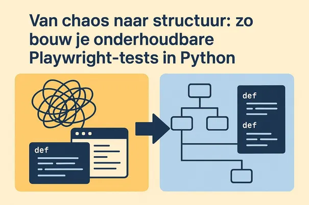 Van chaos naar structuur: zo bouw je onderhoudbare Playwright-tests in Python Van chaos naar structuur: zo bouw je onderhoudbare Playwright-tests in Python