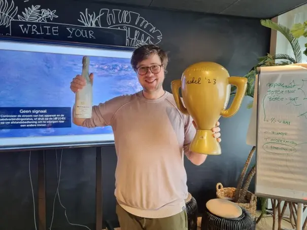 De start van Maikel bij Newspark De start van Maikel bij Newspark