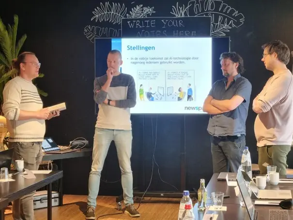 De start van Maikel bij Newspark De start van Maikel bij Newspark