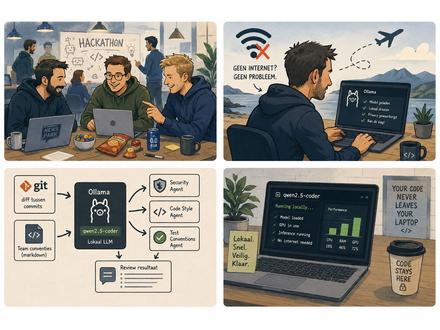 Lokale AI Code Review met Ollama: wat een wifi-storing ons leerde
